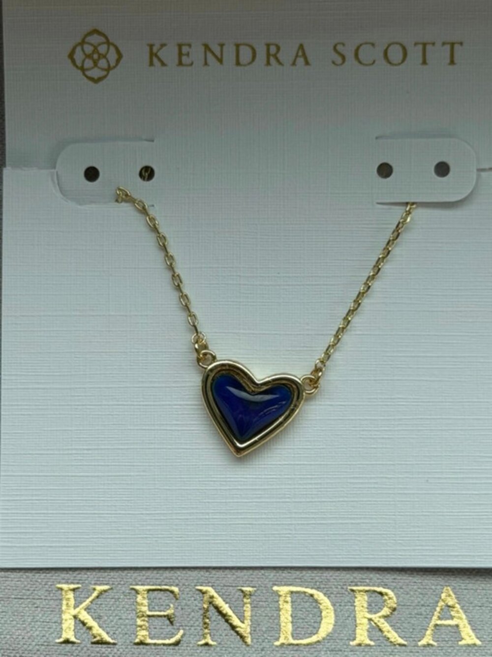 Kendra Scot Blue Heart Pendant Necklace